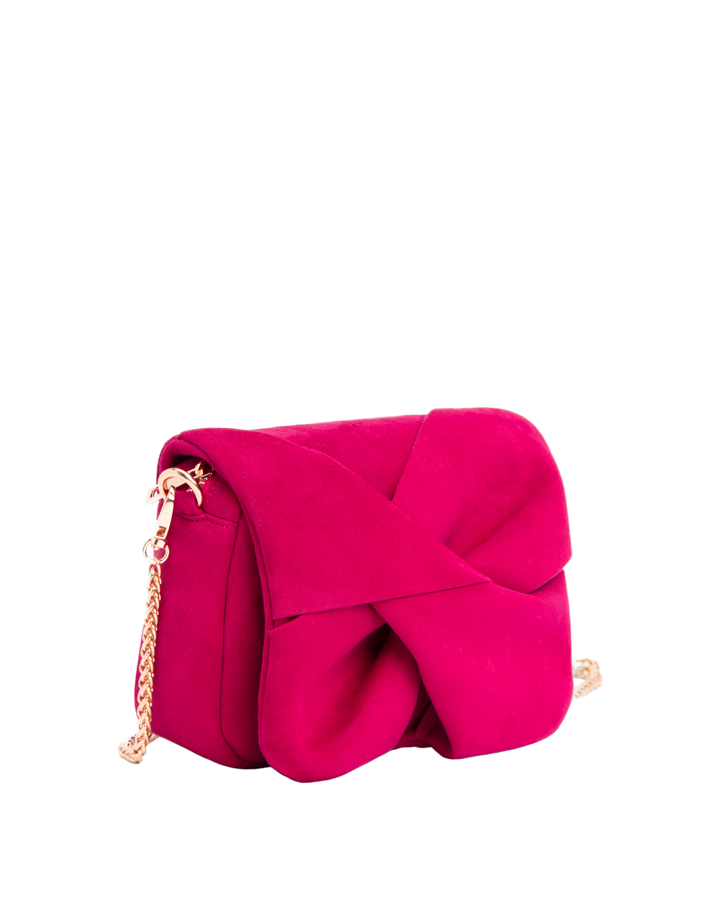 Muse Bow - Goatskin Suede Fuchsia